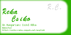 reka csiko business card