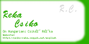 reka csiko business card